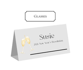 New Year's Eve Dinner Place Cards - NYE Activity Table Seating Cards | Fun NYE Name Cards | New Years Game