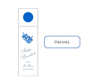 Personalized Hanukkah Wine Tags | Chanukah Mini Prosecco Tags | Choose your Icon and Personalize with Name